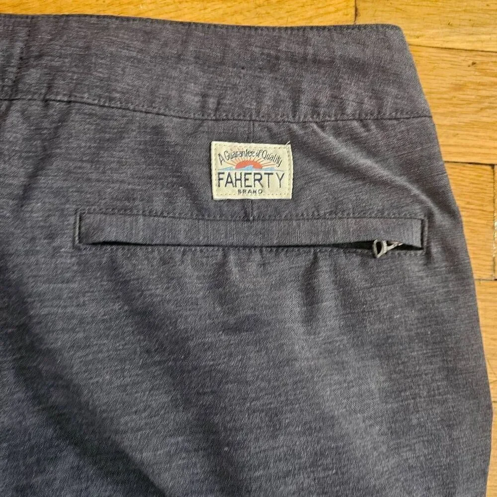 Faherty Mens Charcoal Gray All Day Shorts Size 30 9 Inch Inseam Stretch